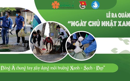Ngày chủ nhật xanh tạo trường ĐH Đông Á