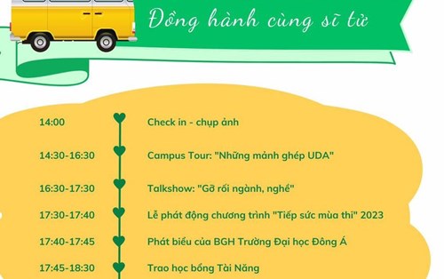 Ngày hội trải nghiệm Openday 2023 Đại học Đông Á & chương trình Đồng hành cùng sĩ tử năm 2023
